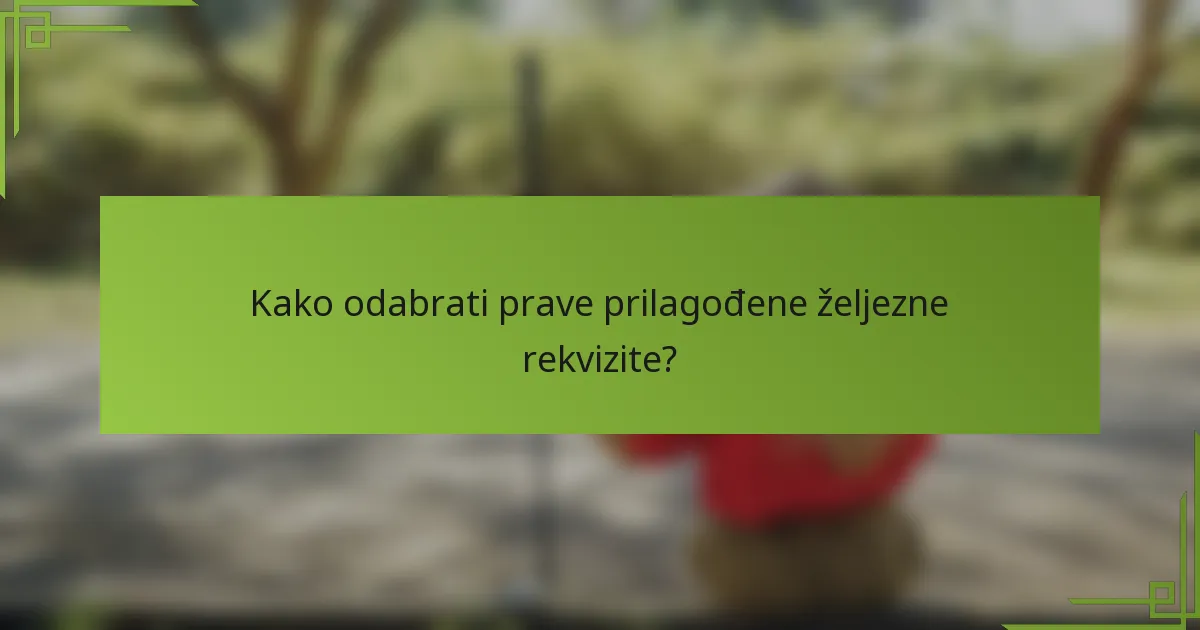 Kako odabrati prave prilagođene željezne rekvizite?