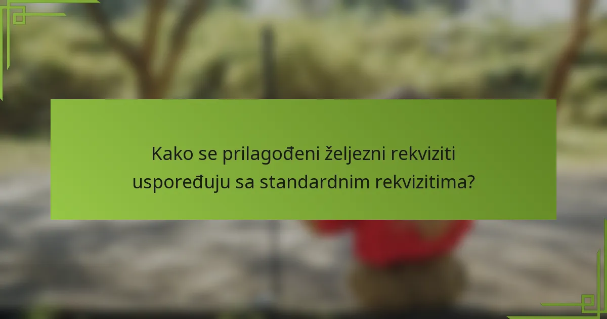 Kako se prilagođeni željezni rekviziti uspoređuju sa standardnim rekvizitima?