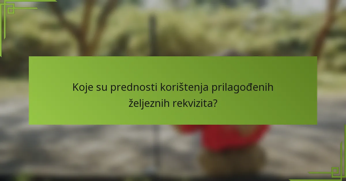 Koje su prednosti korištenja prilagođenih željeznih rekvizita?